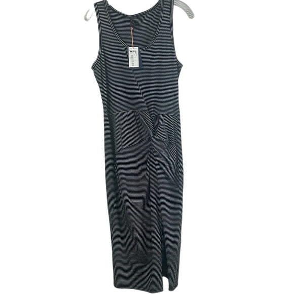 Skies are Blue Womens SZ M Front Twist Stripe Jersey Sleeveless Dress NEW - Picture 1 of 11
